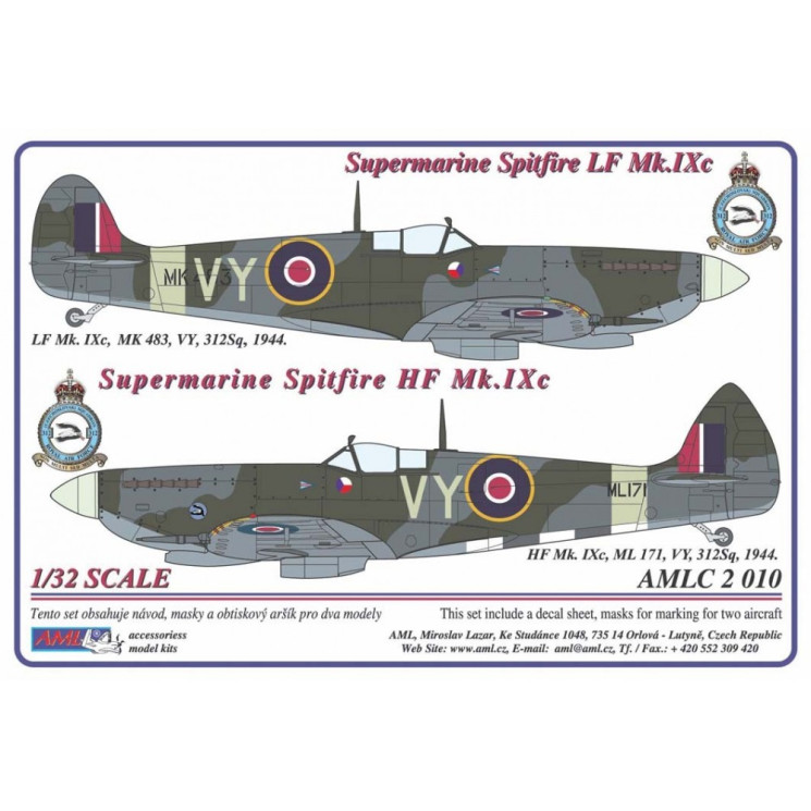 AMLC 2 010  S.Spitfire MK IXC . / 2 варианта декалей : VY