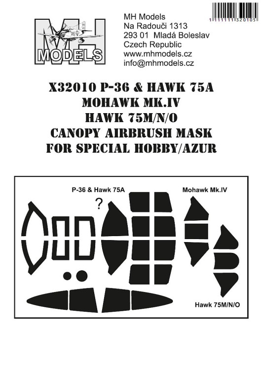 X32010 P-36 & Hawk75 & Mohawk 75 & Hawk 75M-N-O маски для фонаря.