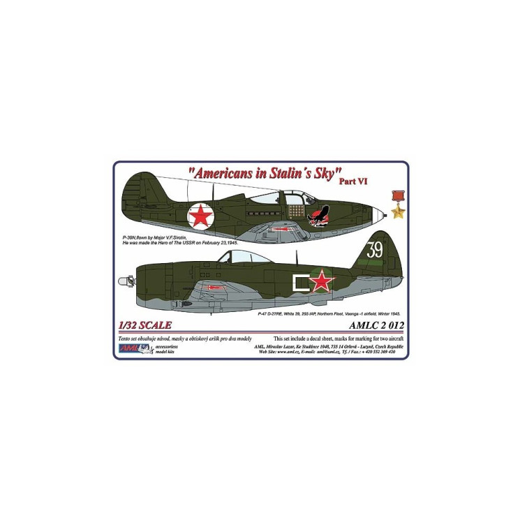 AMLC 2 012 Americans in Stalin's Sky, Часть 5I . / 2 варианта декалей : P-39N & P-47D-27RE