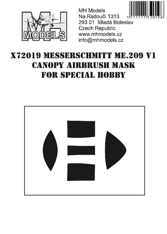 X72019 Messerschmitt Me.209 V1 маски для фонаря.