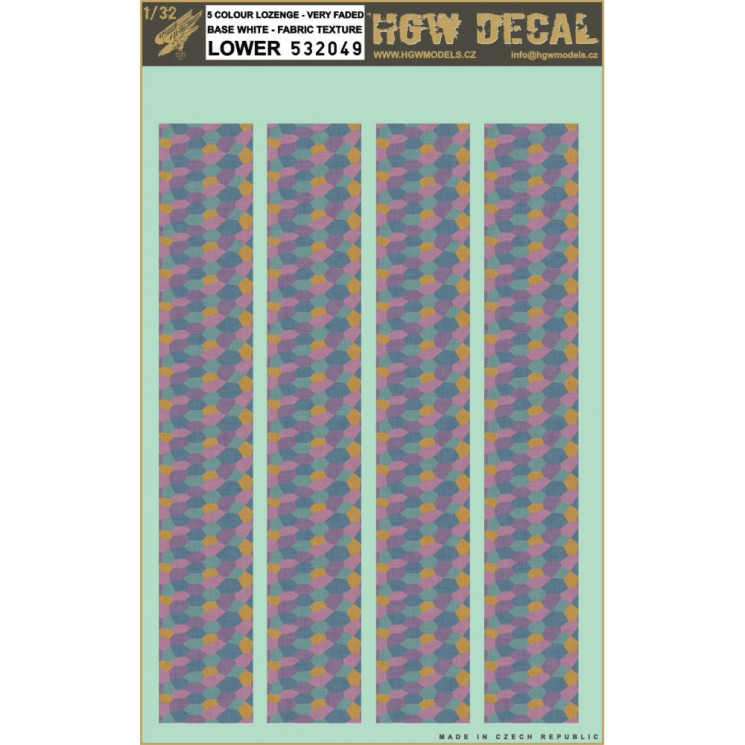 HGW 532049 5 цветные декали /текстура холста/ - Декаль 1/32