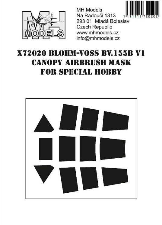 X72020 Blohm-Voss BV.155B V1 маски для фонаря.
