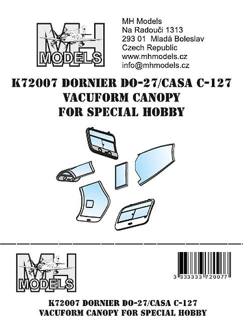 K72007 Dornier Do-27/ CASA C-127 вакумный Ліхтар.