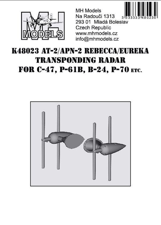 K48023 АТ - 2 / APN - 2 "Ребекка / Еврика" транспондерна РЛС для C - 47 , P - 61B , B - 24 , P - 70 та ін.