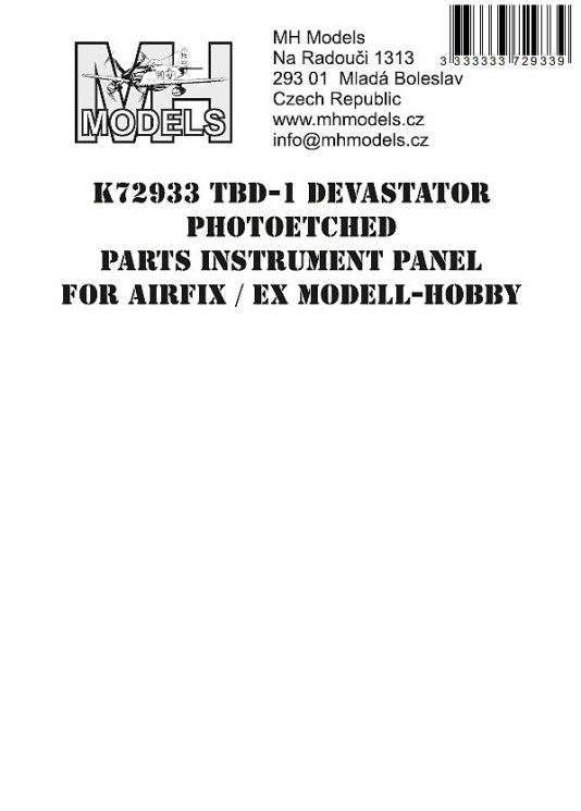 K72933 TBD-1 Devastator Панель приладів.