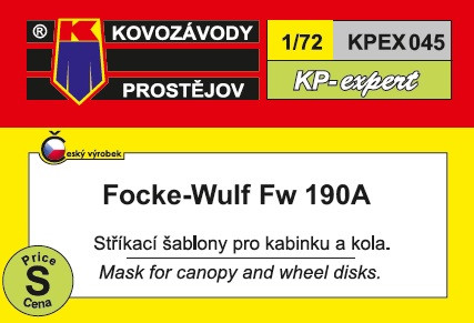 KPEX045 Fw 190A маски ліхтаря та колес 1/72