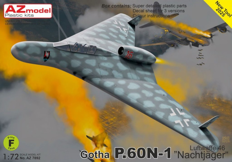 AZ7892 Gotha P.60N-1 "Nachtjager" Люфтваффе1946 1/72