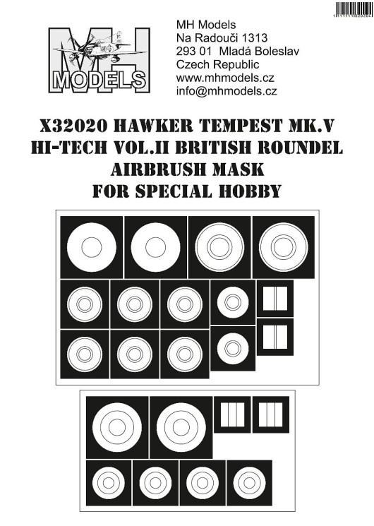 X32020 Hawker Tempest Mk.V Hi-Tech vol.II Британские круги маски