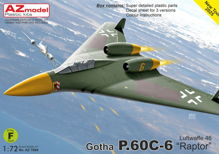 AZ7894 Gotha P.60C-6 "Raptor" Люфтваффе 1946 1/72