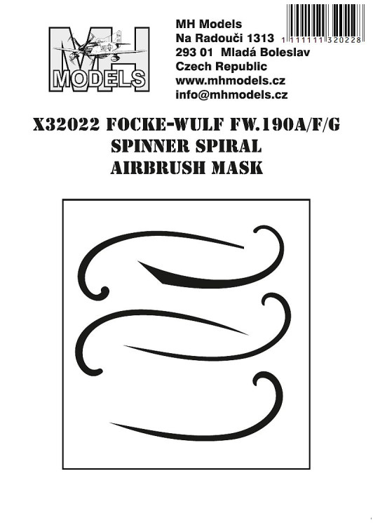 X32022 Focke-Wulf Fw.190A/F/G spinner spiral маски для покраски