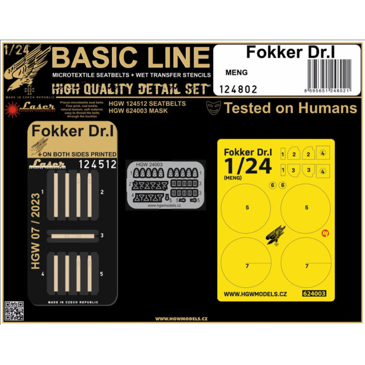 HGW 124802 Fokker Dr.I 1/24