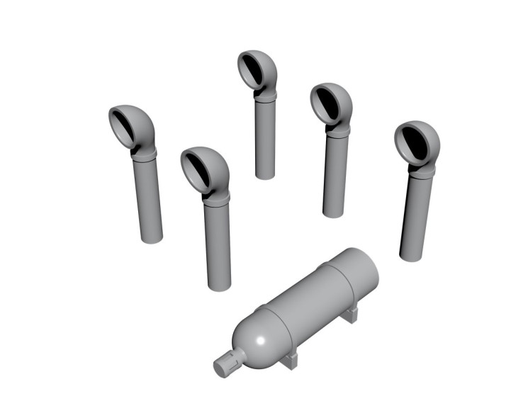 N72036 PT-109 Boat Deck Set (Smoke Generator, Ventilation Funnels)
