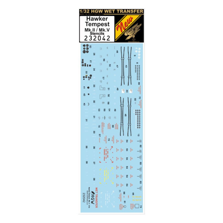 232042 Hawker Tempest Mk.II / Mk.V - Stencils