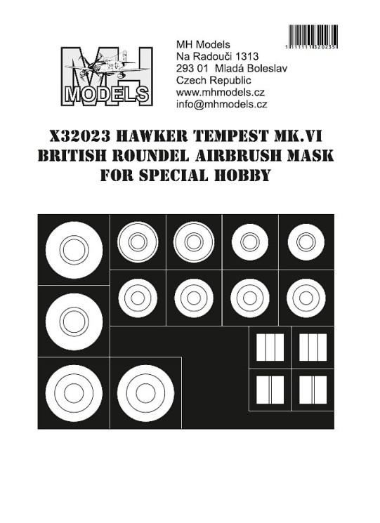 X32023 Hawker Tempest Mk.VI Британские круги маски .