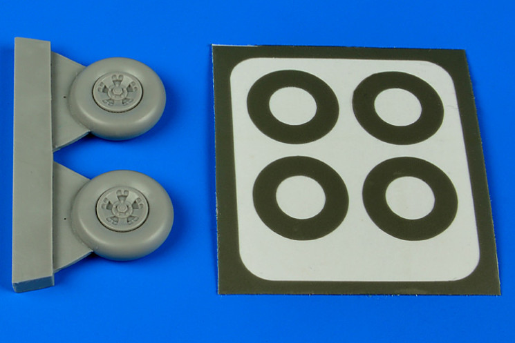 4637  Spitfire Mk.V wheels & paint masks (five spokes)