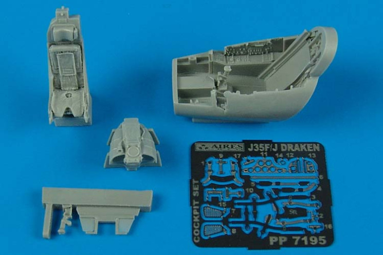 7195  J35F/J Draken cockpit set