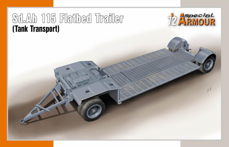 SA72022 Прицеп для танков Sd.Ah 115 Flatbed Trailer