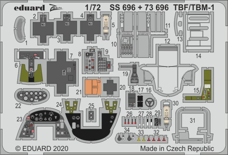 73696 TBF/TBM-1 Avenger 1/72
