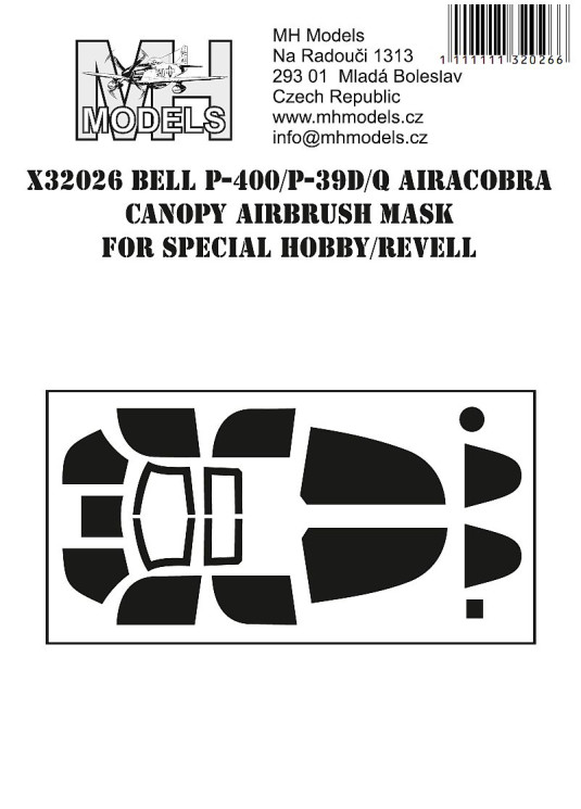 X32026 Bell P-400/P-39D/Q Airacobra маски для фонаря.