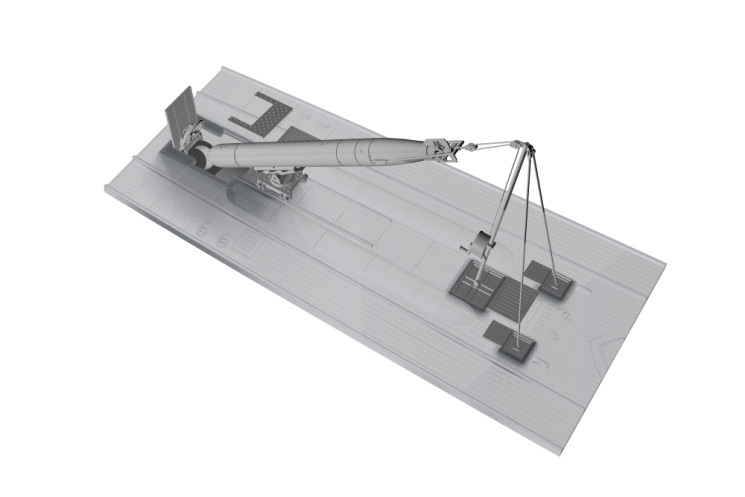 1/72 U-Boot IX Stern Torpedo w/Loading Winch and Cart