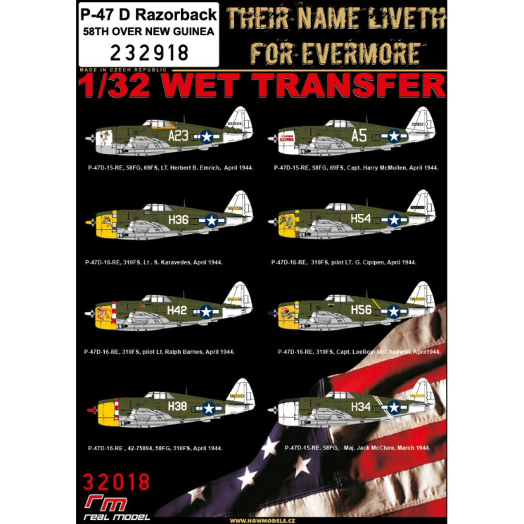 232918 P-47D 58 Th FG OVER NEW GUINEA