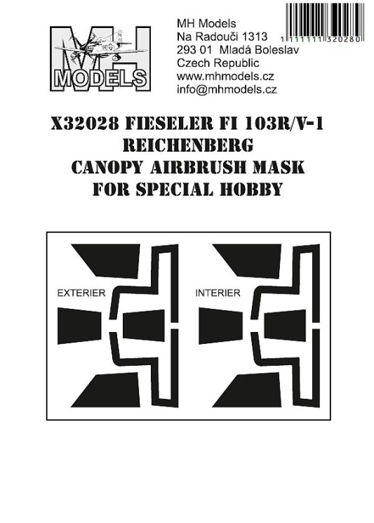 X32028 Fieseler Fi 103R – V-1 Reichenberg маски для фонаря.