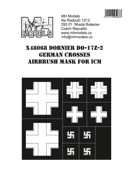 X48068 Dornier Do-17Z-2 German Crosses.