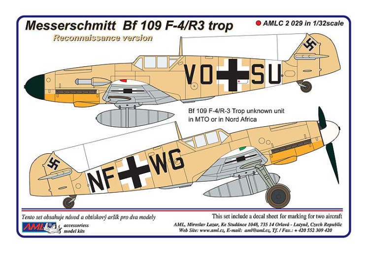 AMLC 2 029 Messerschmitt Bf 109 F-4. /R3 Aufklarer