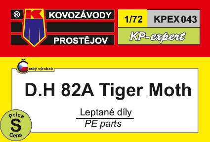 KPEX043 D.H. 82A Tiger Moth фототравлені деталі 1/72