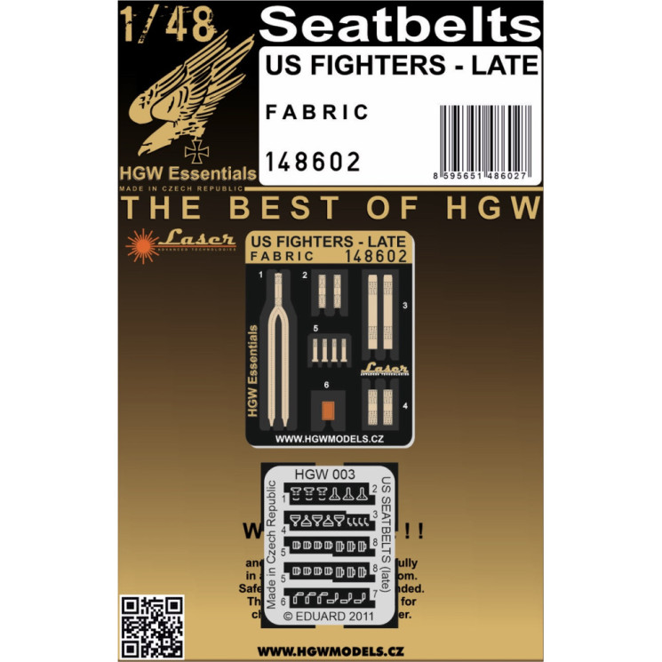 HGW 148602 Винищувачі США пізні (тканинні) 1/48
