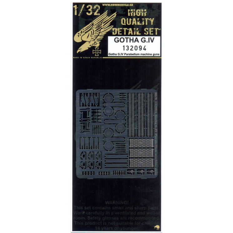 132094 Gotha G.IV Пулемет Parabellum MG 1/32