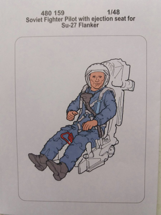 480159  Soviet Fighter Pilot with ejection seat for Su-27 Flanker