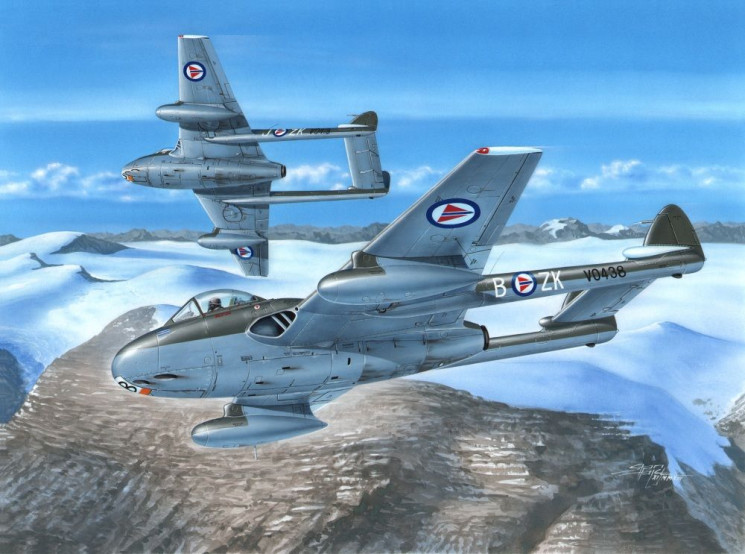 DH 100 Vampire FB Mk.52 Over Northern Sky