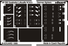 48290 Ремни безопасности истребителей Luftwaffe 1/48