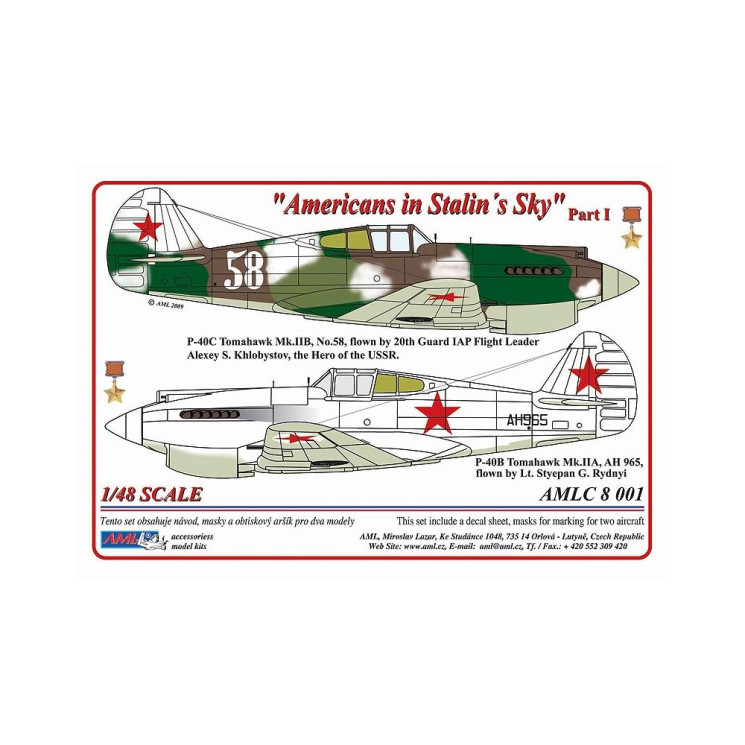 AMLC 8 001 Americans in Stalin's Sky Часть 1. / Декали , Маски  - P-40C