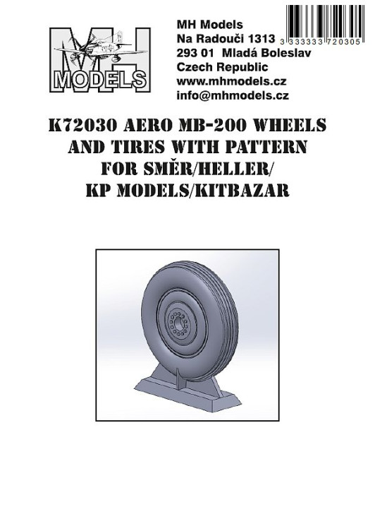 K72030 Aero MB-200 колеса и шины с рисунком.