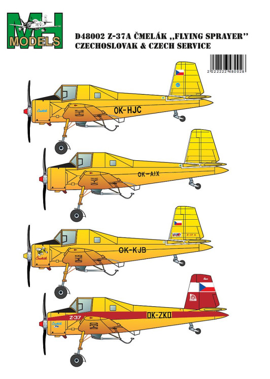 D48002 Z-37A Cmelak «Flying Sprayer», служба у ВПС Чехословаччини та Чехії