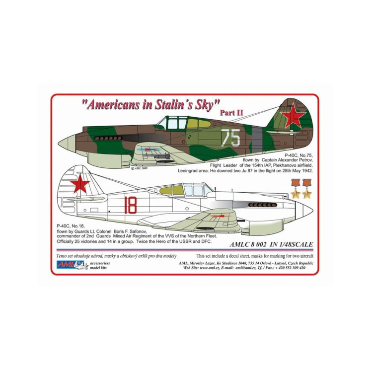 AMLC 8 002 Americans in Stalin's Sky, Часть 2. / Декали , Маски  - P-40C
