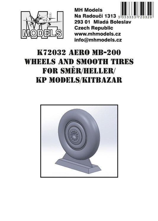K72032 Aero MB-200 колеса и гладкие шины.
