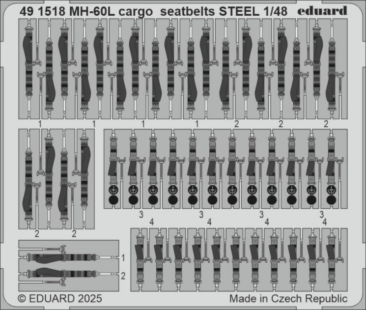 491518 MH-60L прив'язні ремені STEEL 1/48
