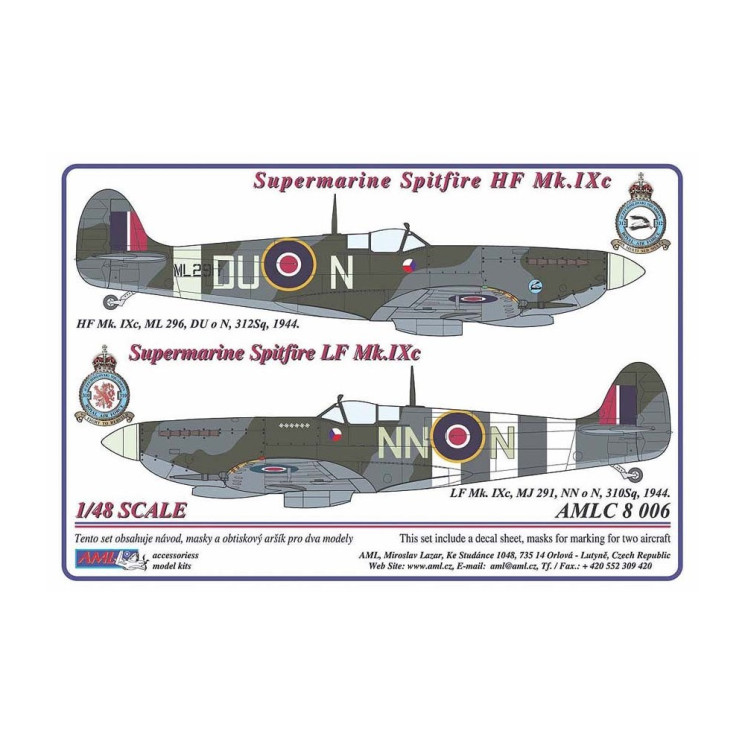 AMLC 8 006    S.Spitfire MK IXC . / 2 варианта декалей : DUoN , NNoN