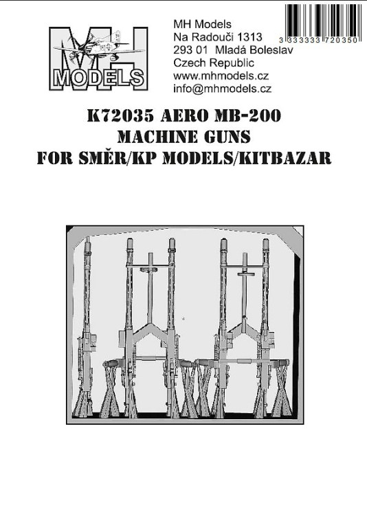 K72035 Aero MB-200 пулеметы vz.30.
