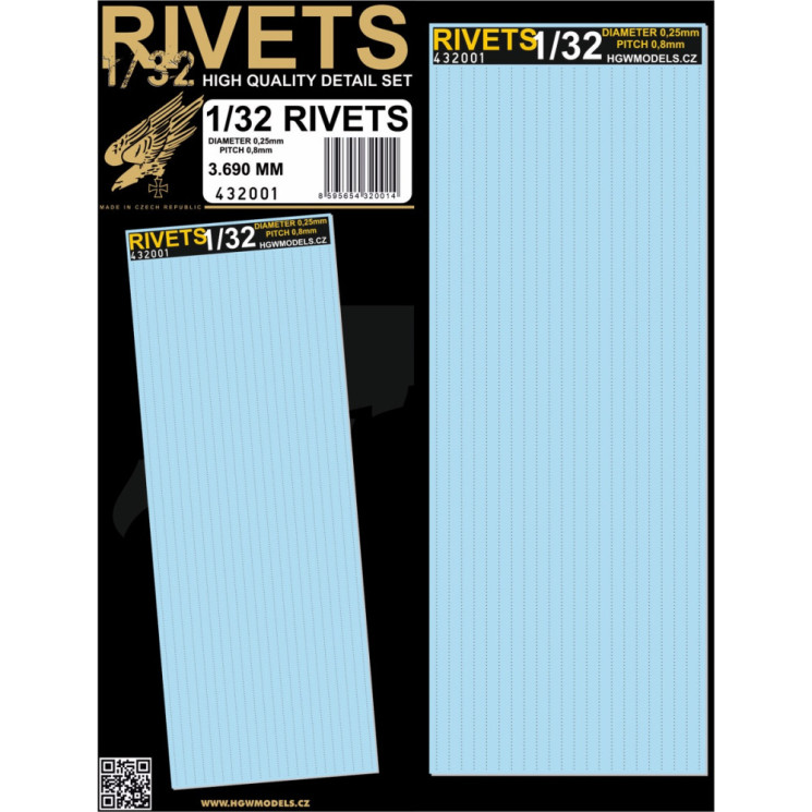 HGW 432001 Free Lines - Rivets 1/32