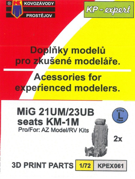KPEX061 Сидіння МіГ-21УМ / МіГ-23УБ 1/72