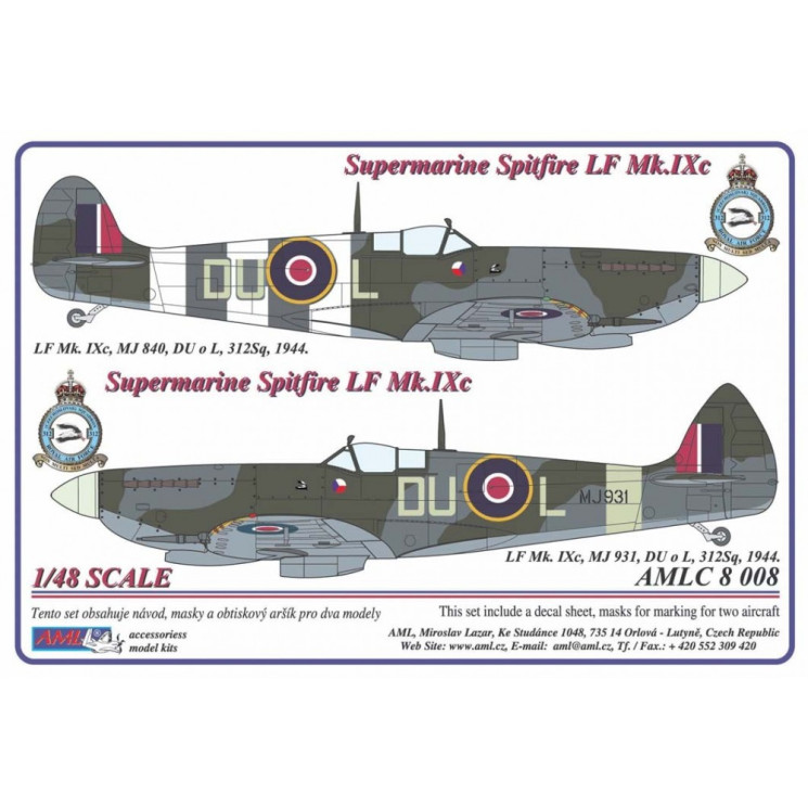 AMLC 8 008    S.Spitfire MK IXC . / 2 варианта декалей : DUoL