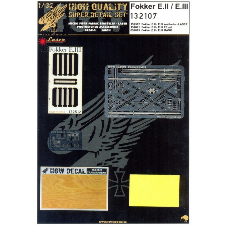 132107 Fokker E.II / E.III. Премиум набор 1/32