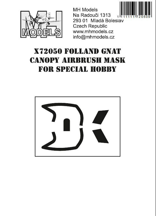 X72050 Folland Gnat маски для фонаря.