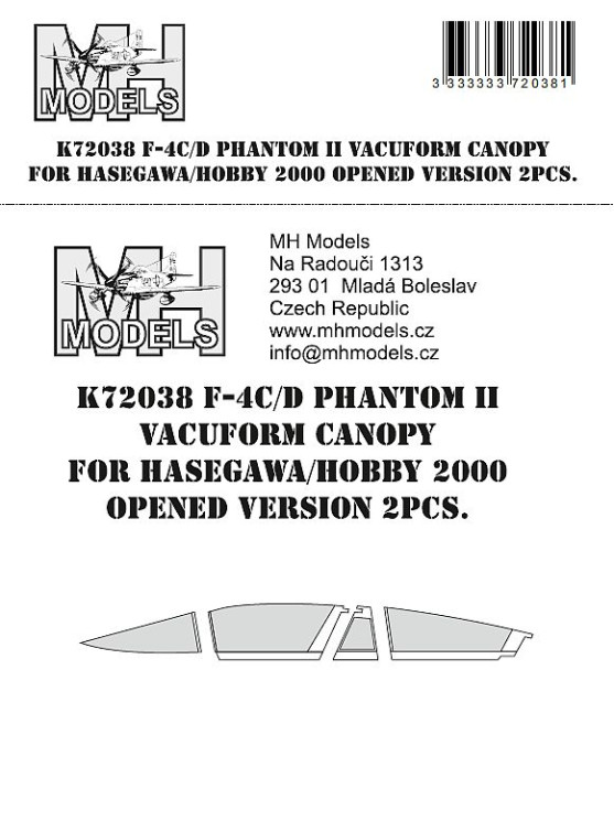 K72038 F-4C/D Phantom II вакумный Ліхтар.