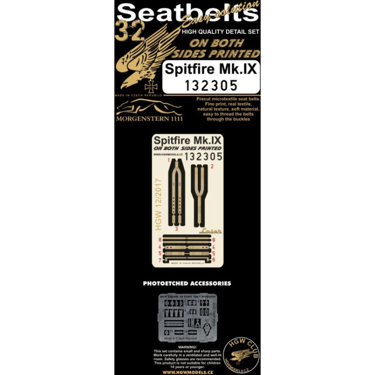 HGW 132305 Ремни на Spitfire Mk.IX