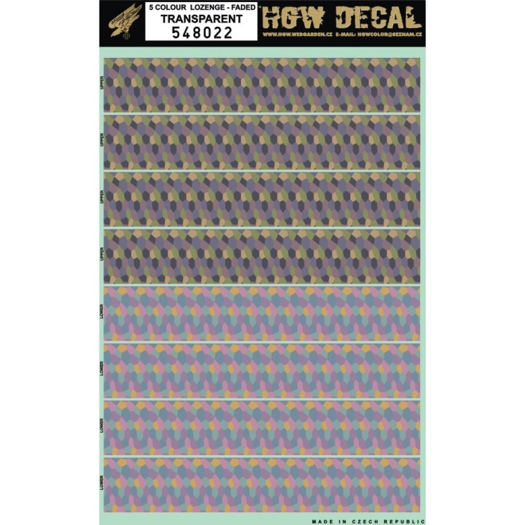 HGW 548022 5 цветные декали /блеклый тон/ - Декаль 1/48